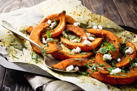 Roast Pumpkin and Brinza Feta with Herbs