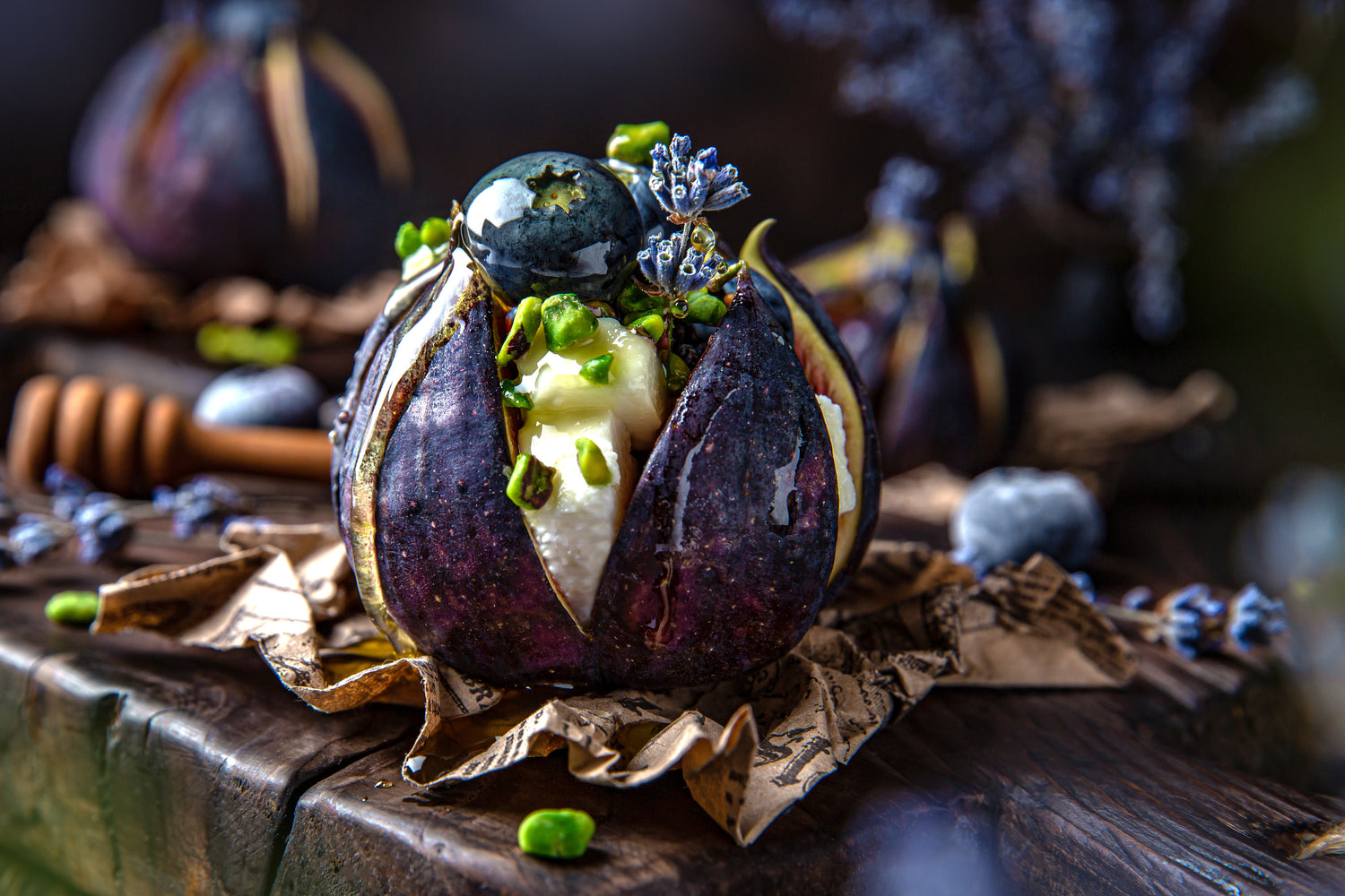 Brinza Feta and Fig Canapes