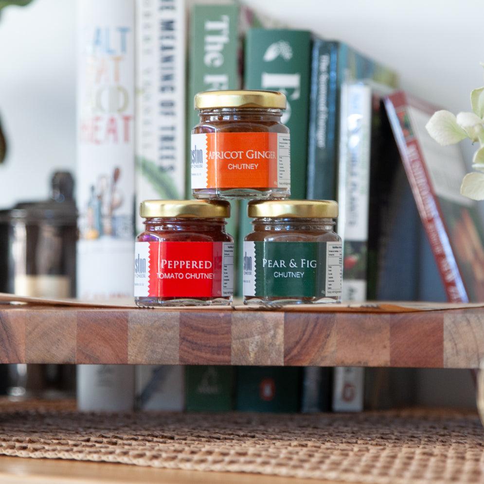 Trio of chutneys by Gibbston Valley Cheese